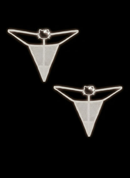 Kitty Thong White - 2 Pack