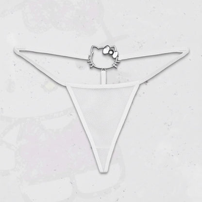Kitty Thong White