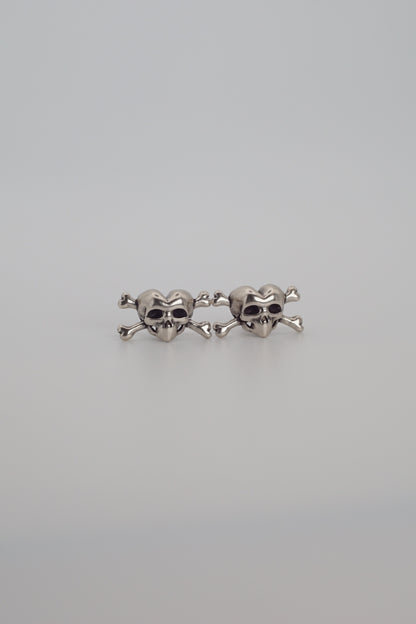 Skull Heart Earrings